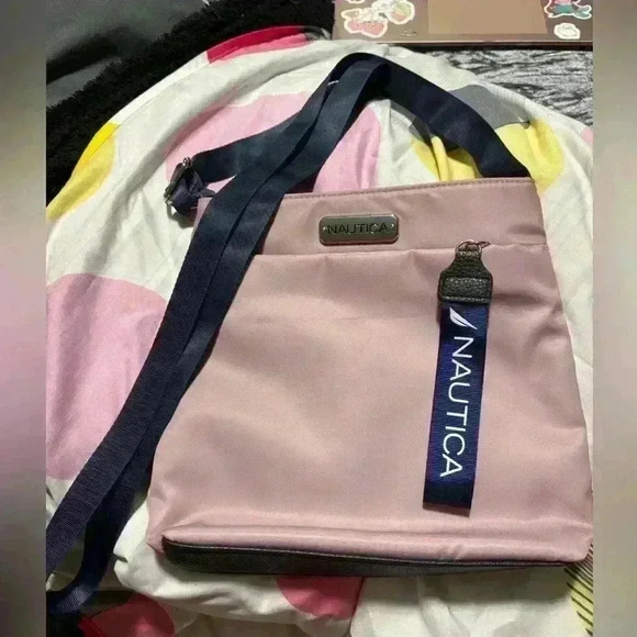 Nautica Handbags - Nwt -Nautica Lilac Rose Nylon Small Crossbody Bag Purse w Adjustable Shoulde…